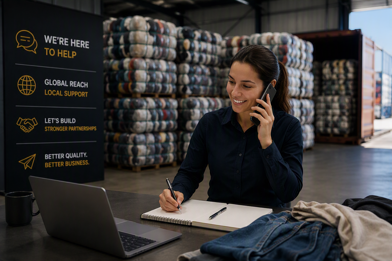 Contact Sal & Zee Trading – used clothing export services for wholesale buyers worldwide