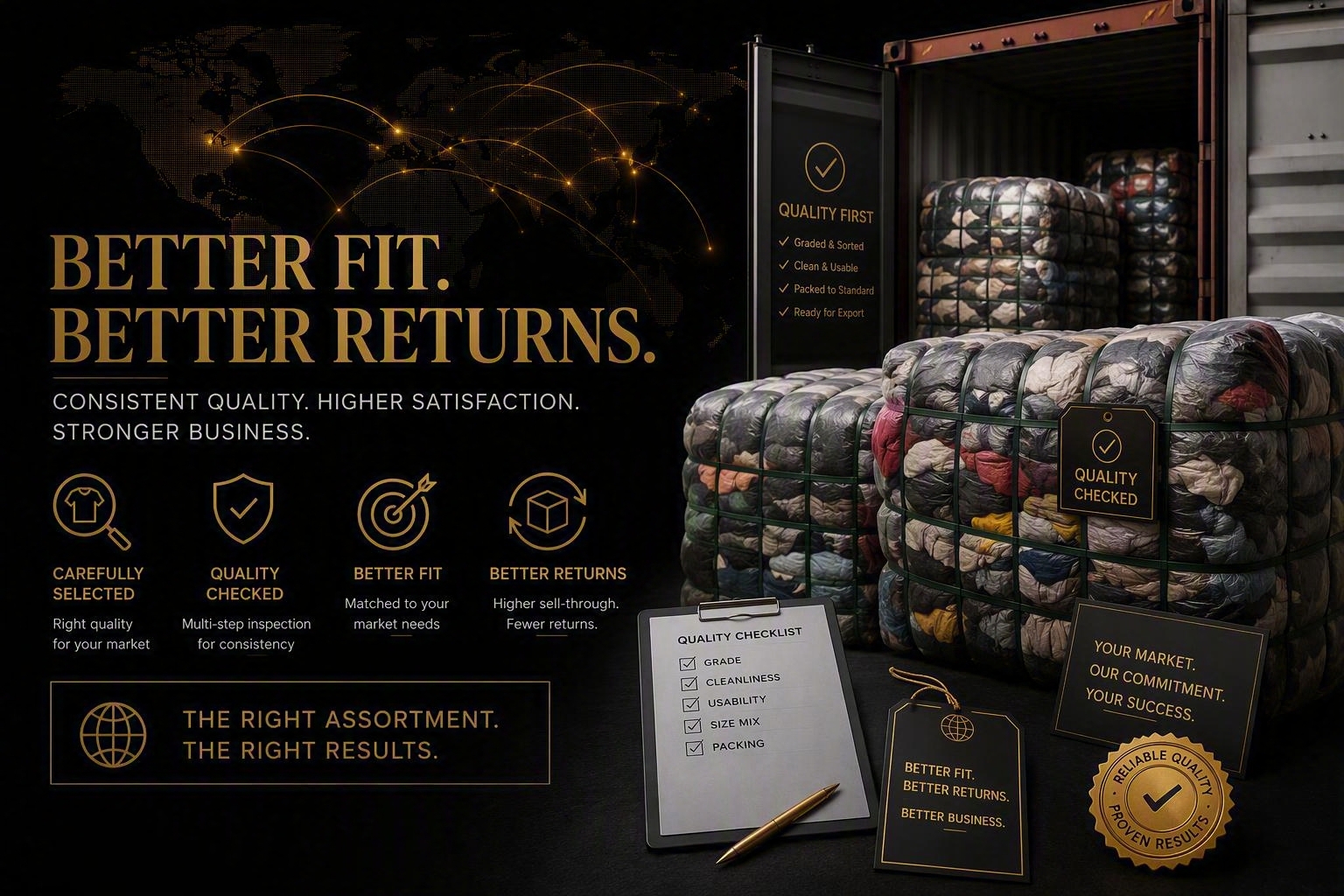 Why custom assortments – better fit, better returns for wholesale used clothing buyers