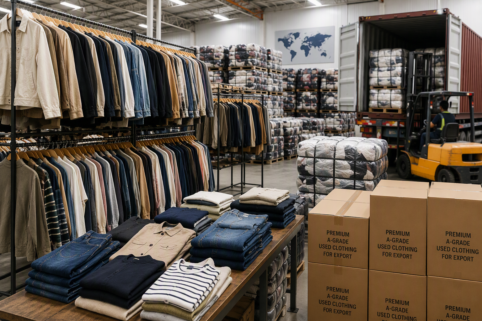Premium used clothing bales for export worldwide – sorted and graded