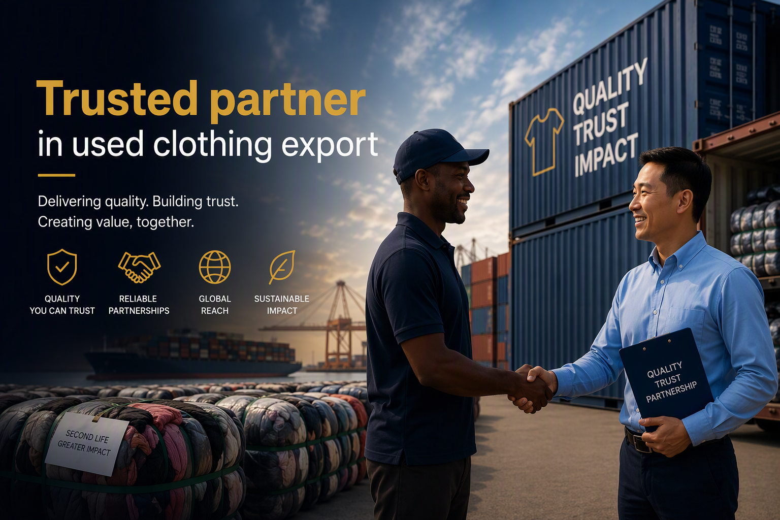 Used clothing warehouse and logistics – seamless export shipping